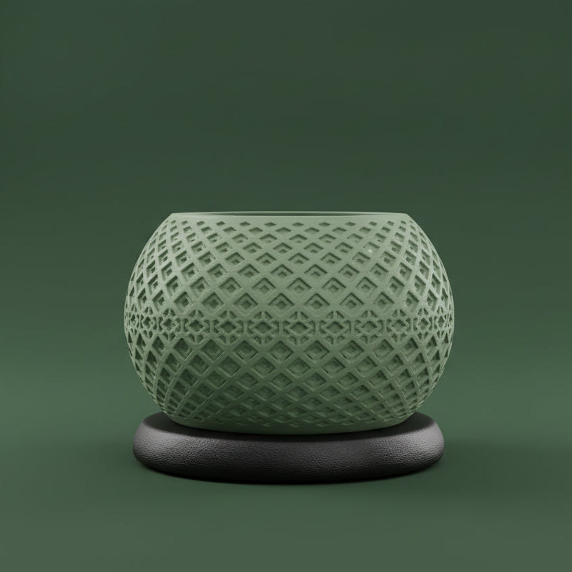 Verdant Weave 3D Printed Geometric Designer Planter