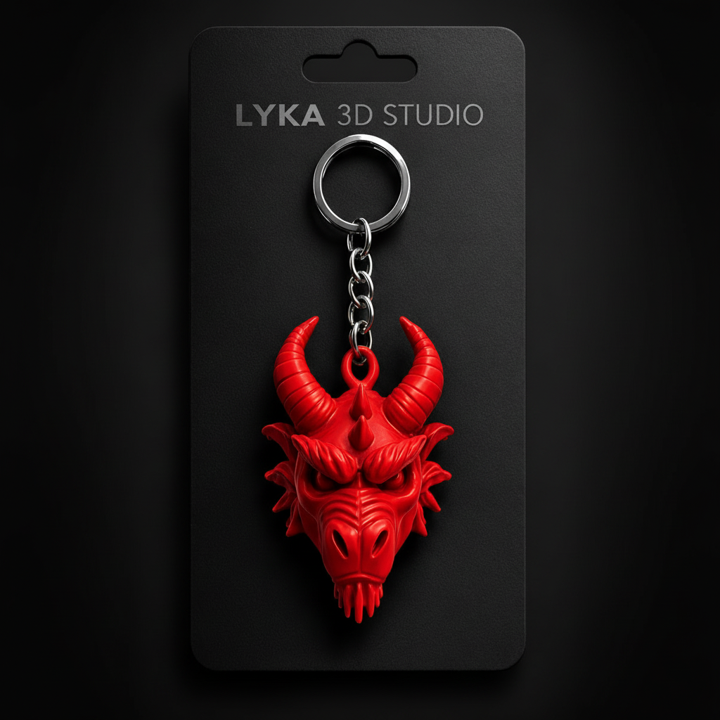 Dragon Head Keychain-STL File